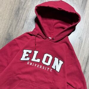 2000s Embroidered Elon University College Champion Pullover Hoodie Men's Size M